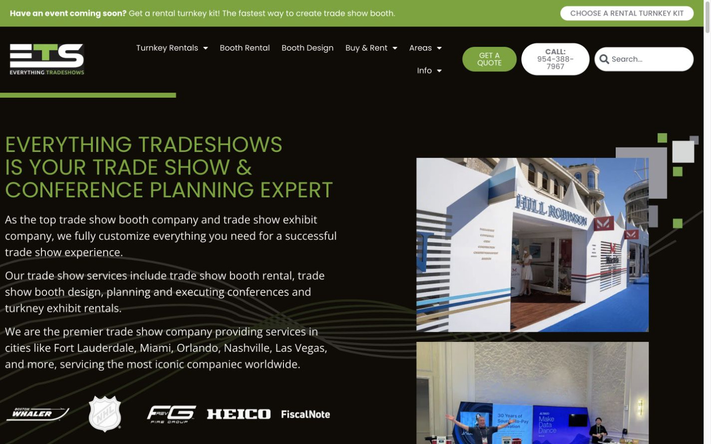 Everything Tradeshows · nowa odsłona — sekcja hero strony