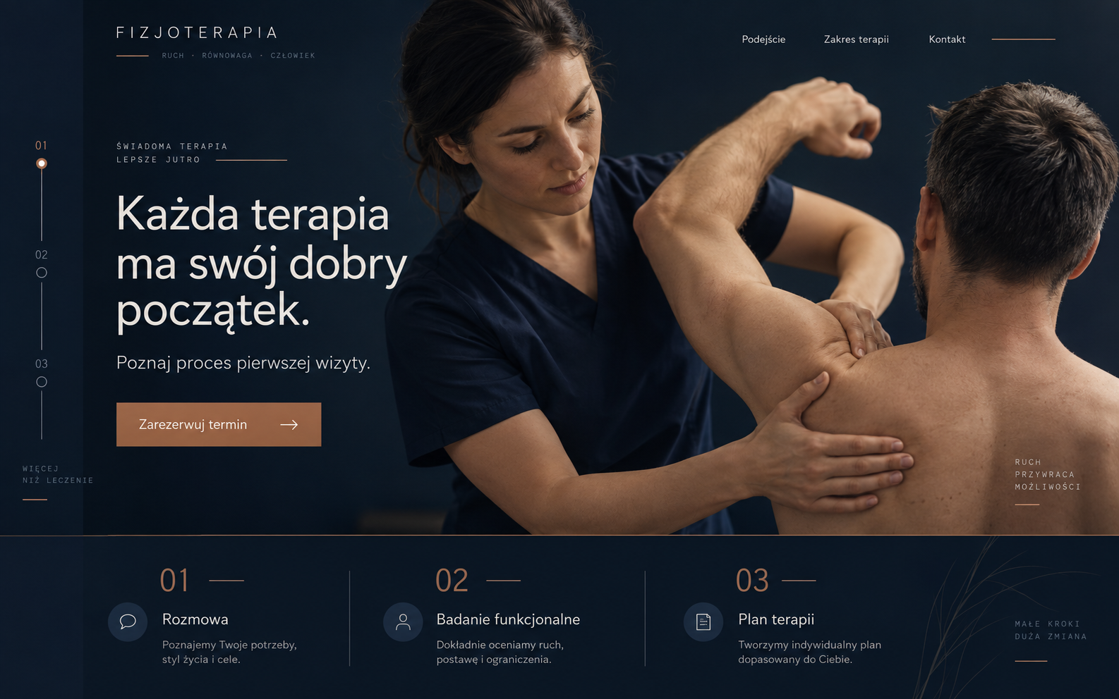 Przykładowy projekt strony internetowej dla gabinetu fizjoterapii