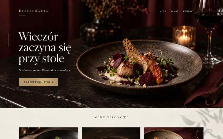Poglądowa koncepcja strony kawiarni lub cukierni w eleganckim stylu editorial premium